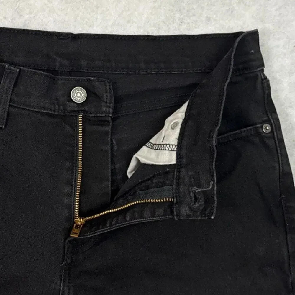 Levis 511 Slim Fit Jeans Mens 33x34 Black Stretch Premium Denim Pants